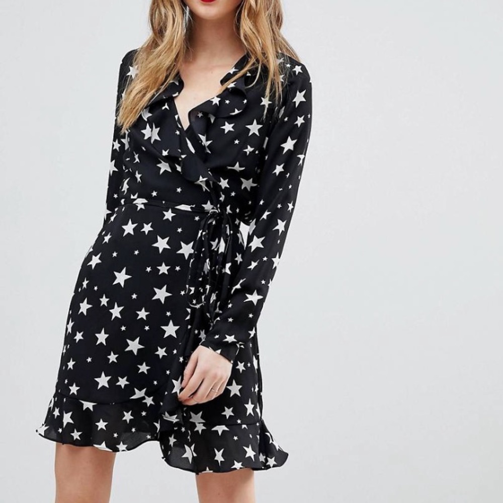 ASOS ruffle dress with stars